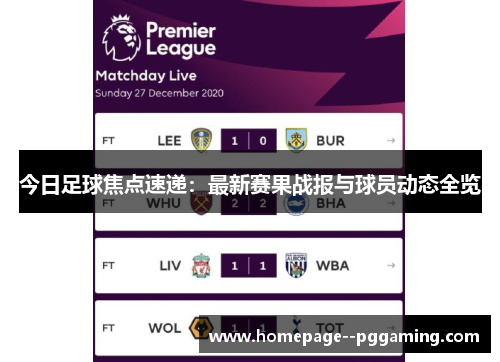 今日足球焦点速递:最新赛果战报与球员动态全览 今日足球焦点速递:最新赛果战报与球员动态全览